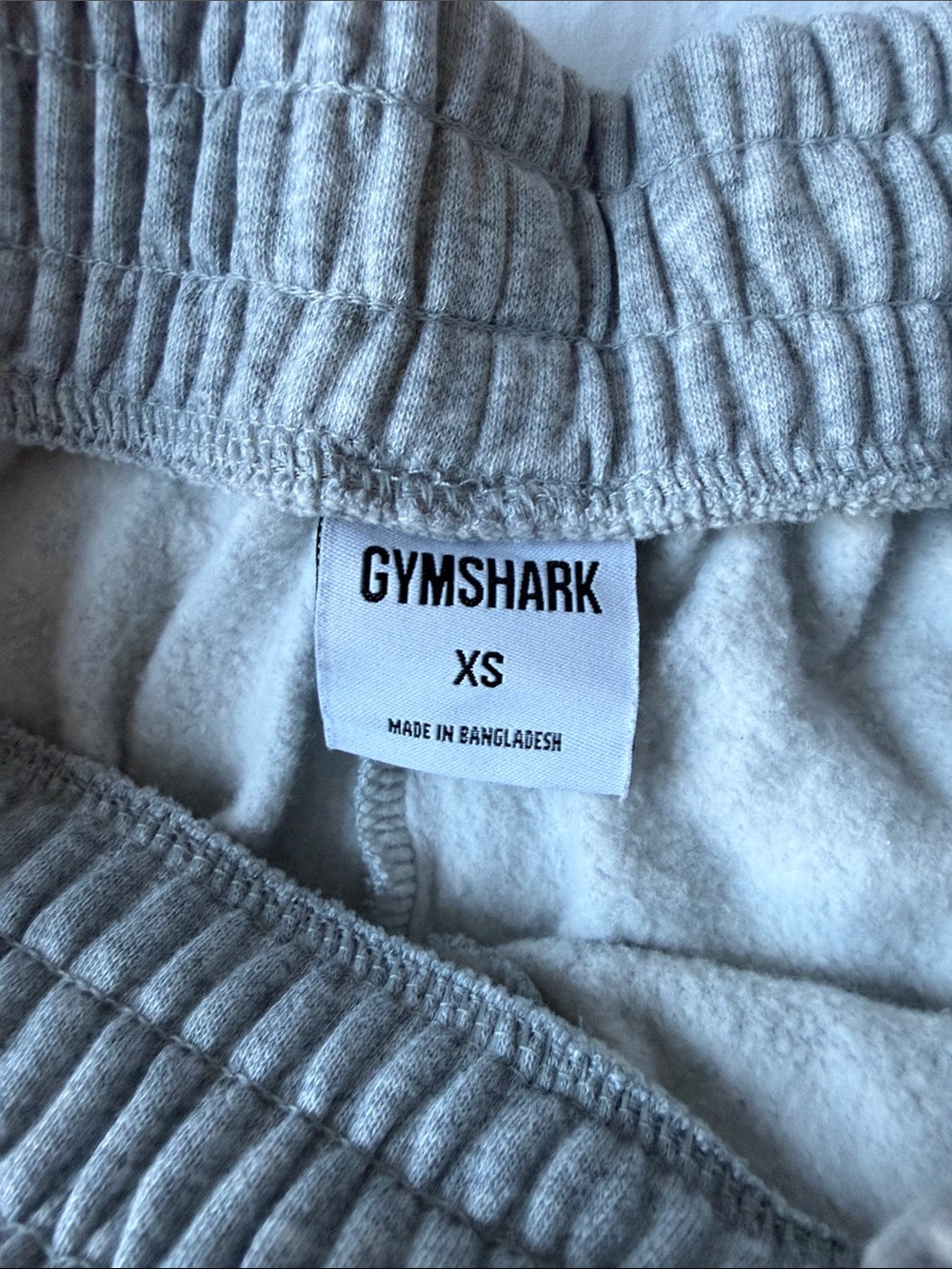 Gymshark Women's Light Gray Athletic Lounge Shorts with Maroon Logo - Picture 3 of 3